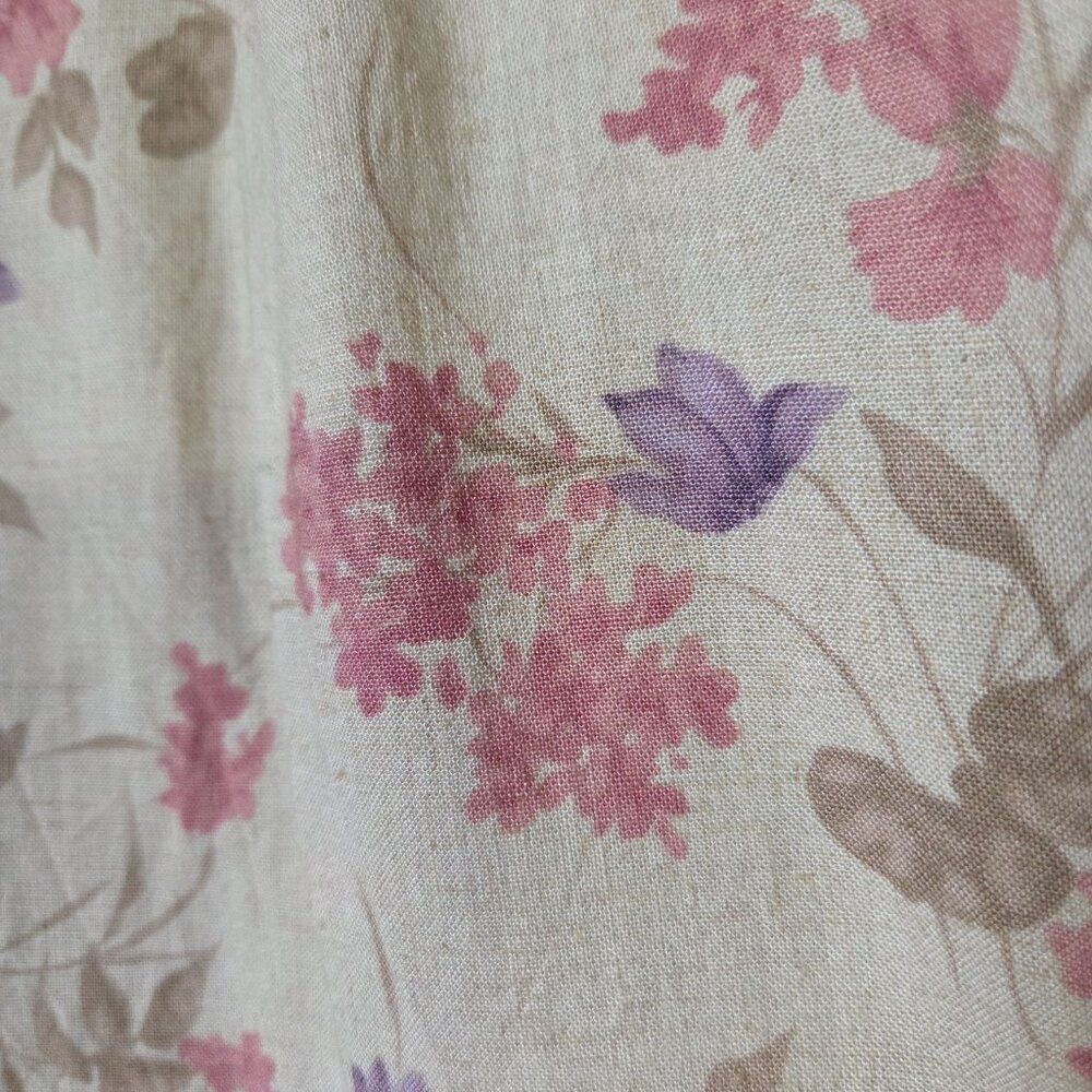 EUC VAN HEUSEN WOMEN FLORAL LONG LINEN BLEND A LINE SKIRT SIZE SMALL - Picture 6 of 16